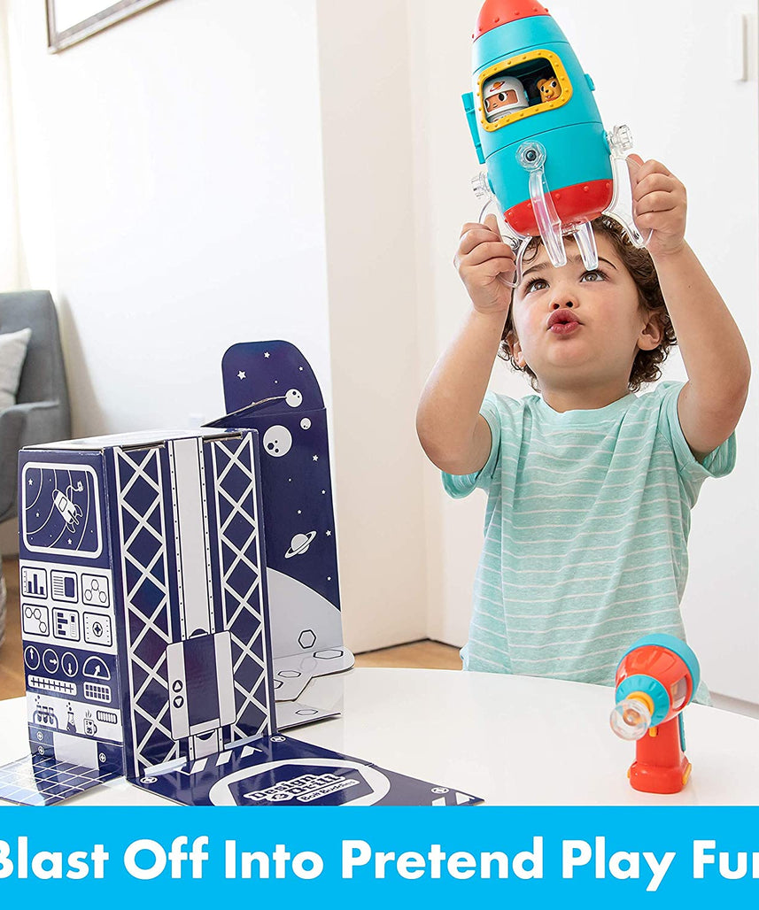 موارد التعلم تصميم وحفر® بولت باديز® لعبة بناء صاروخ مع مثقاب كهربائي آمن للأطفال، للأعمار من 3 سنوات فما فوق
