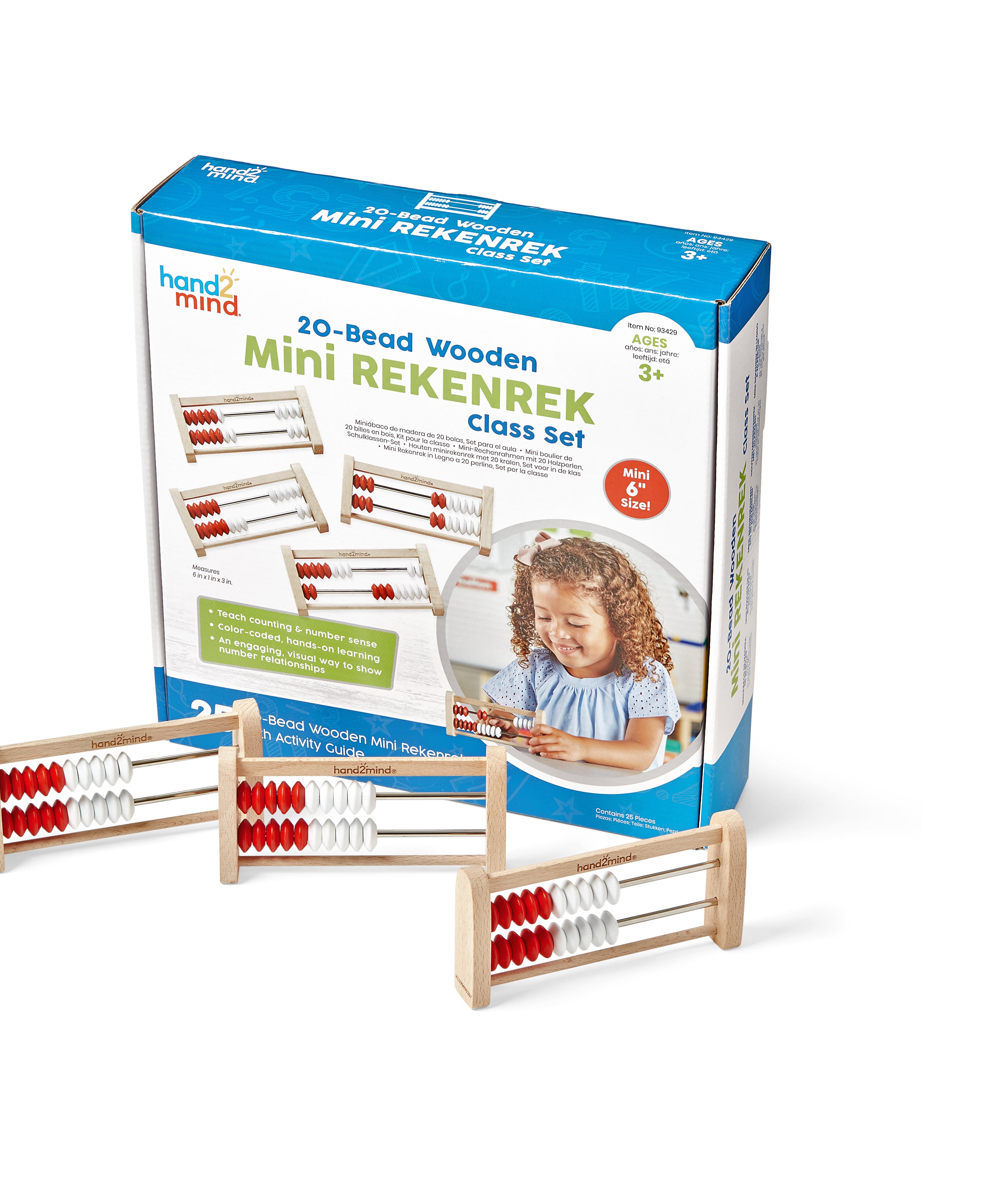 مجموعة ريكنريك الصغيرة من Learning Resources، مكونة من 20 حبة، مكونة من 25 قطعة، أدوات عملية للحساب والجمع والطرح، مناسبة لمرحلة السنوات المبكرة والمرحلة الابتدائية، للأعمار من 3 سنوات فما فوق