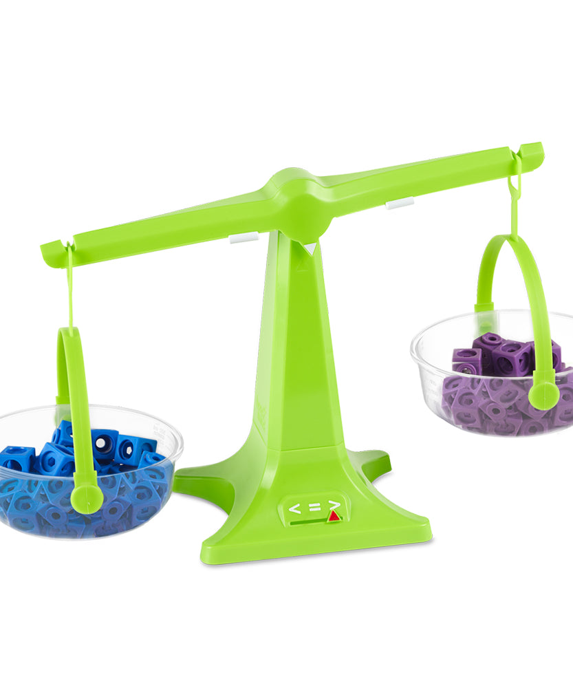 Learning Resources hand2mind Colorful Nestable Pan Balance, Clear Double Pan Balance Scale for Measuring Solids and Liquids, Easy Assembly, Space-Saving Design, Set of 4, Ages 3+