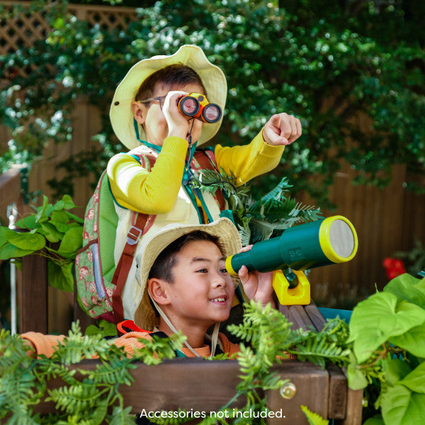 KidKraft Ranger Retreat Wooden Swing Set with Tent, Tube Slide and 3 Swings, Outdoor Playset for Kids Ages 3 to 10, Rock Wall Climbing, Crow’s Nest and Acrobar, Durable Wood Construction