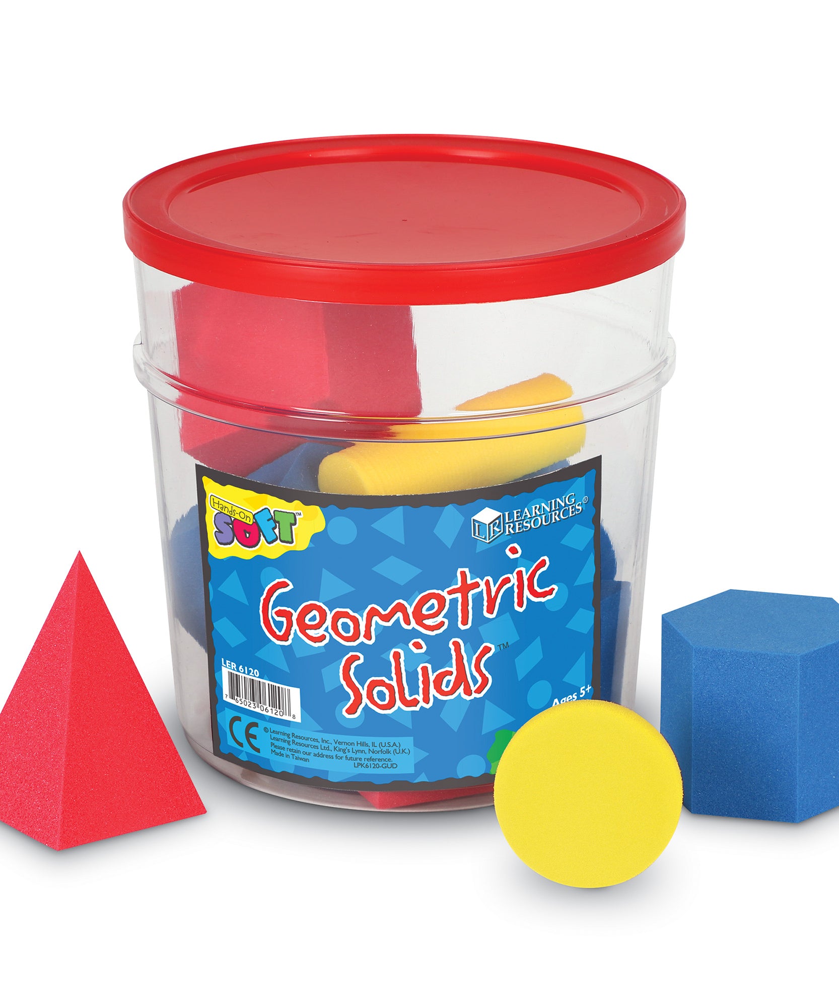 موارد تعليمية عملية، أشكال ثلاثية الأبعاد من الإسفنج الناعم، مجموعة من 12 قطعة، للأعمار من 5 سنوات فما فوق، تمارين هندسية للأطفال