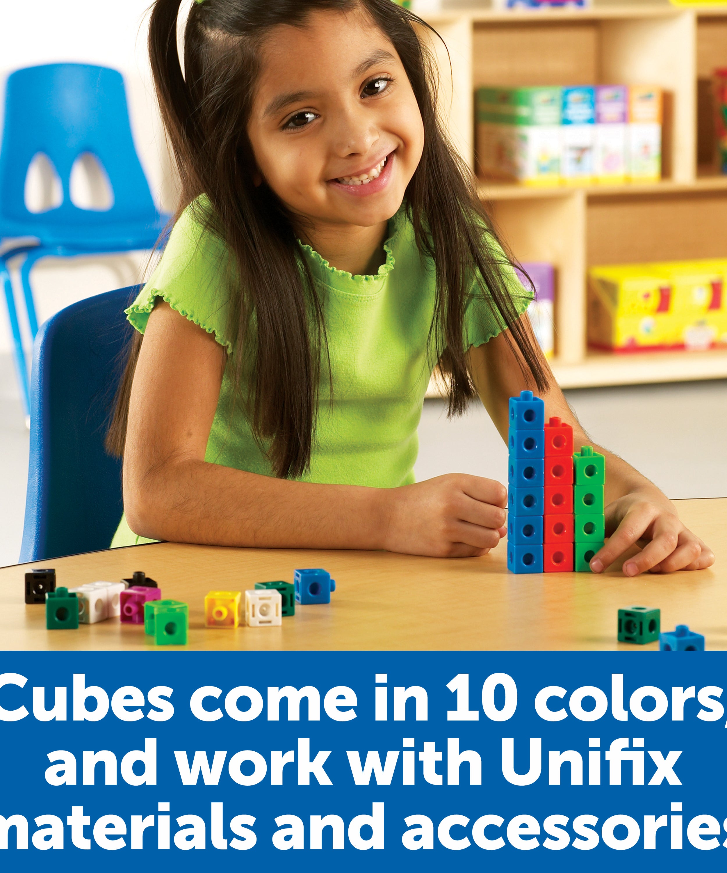 Learning Resources Snap Cubes (Set of 500), Colorful Interlocking Maths Counters, Classroom Teaching Aids for Kids, Ages 5+, Math Learning Tools