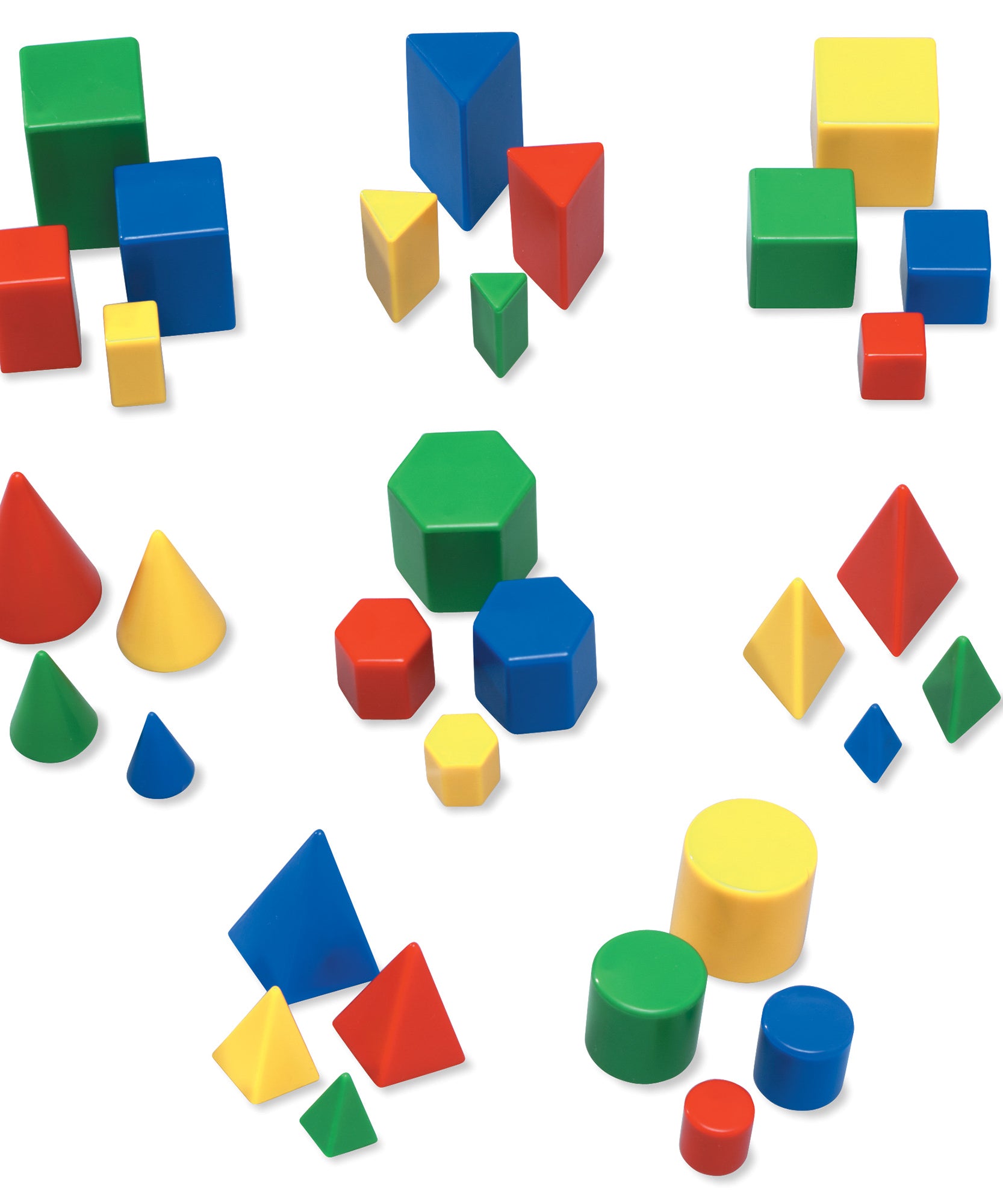 موارد تعليمية صغيرة من GeoSolids، مجموعة من 32 قطعة، مناسبة للأعمار من 5 سنوات فما فوق، أشكال هندسية ثلاثية الأبعاد عملية لمهارات الرياضيات المبكرة
