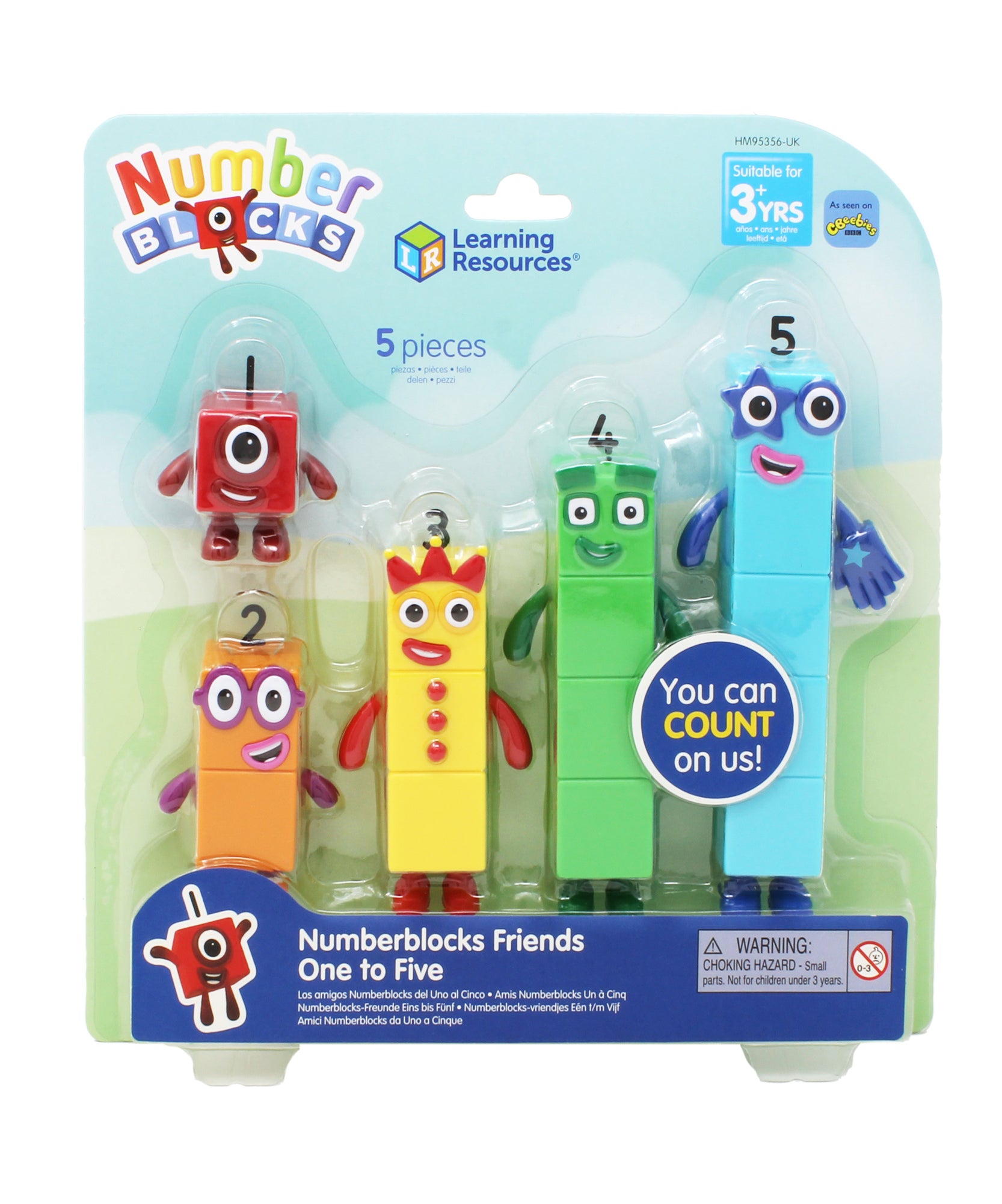 Learning Resources Numberblocks Friends One to Five, Collectible Figures with Posable Arms, Officially Licensed Learning Resources Set