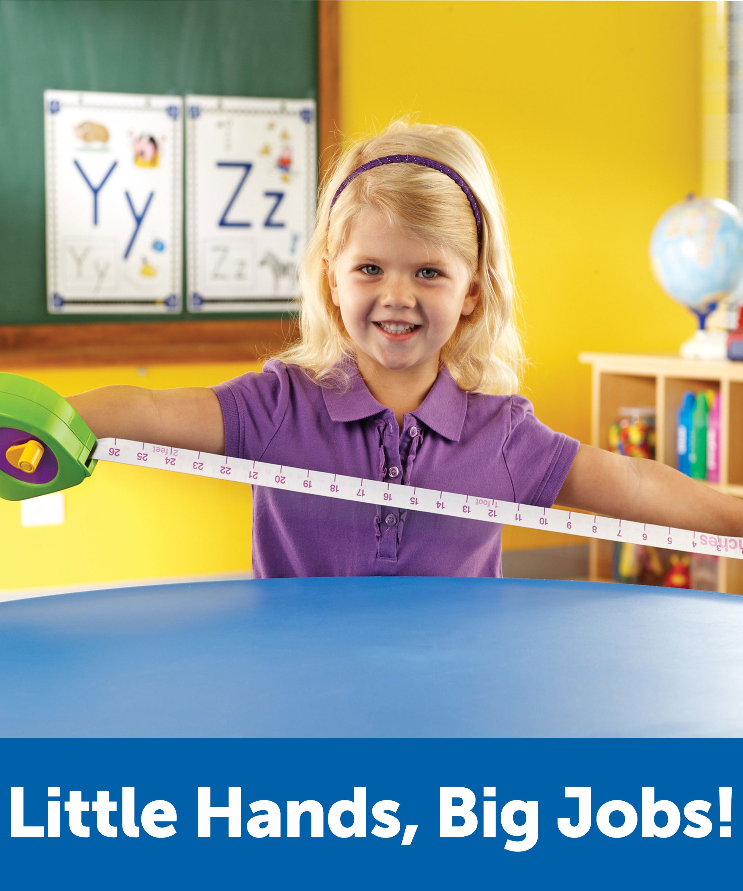 شريط قياس بسيط من Learning Resources، بطول 1.2 متر / 4 أقدام، مناسب للأعمار من 3 سنوات فما فوق، سهل الاستخدام لمهارات القياس المبكرة