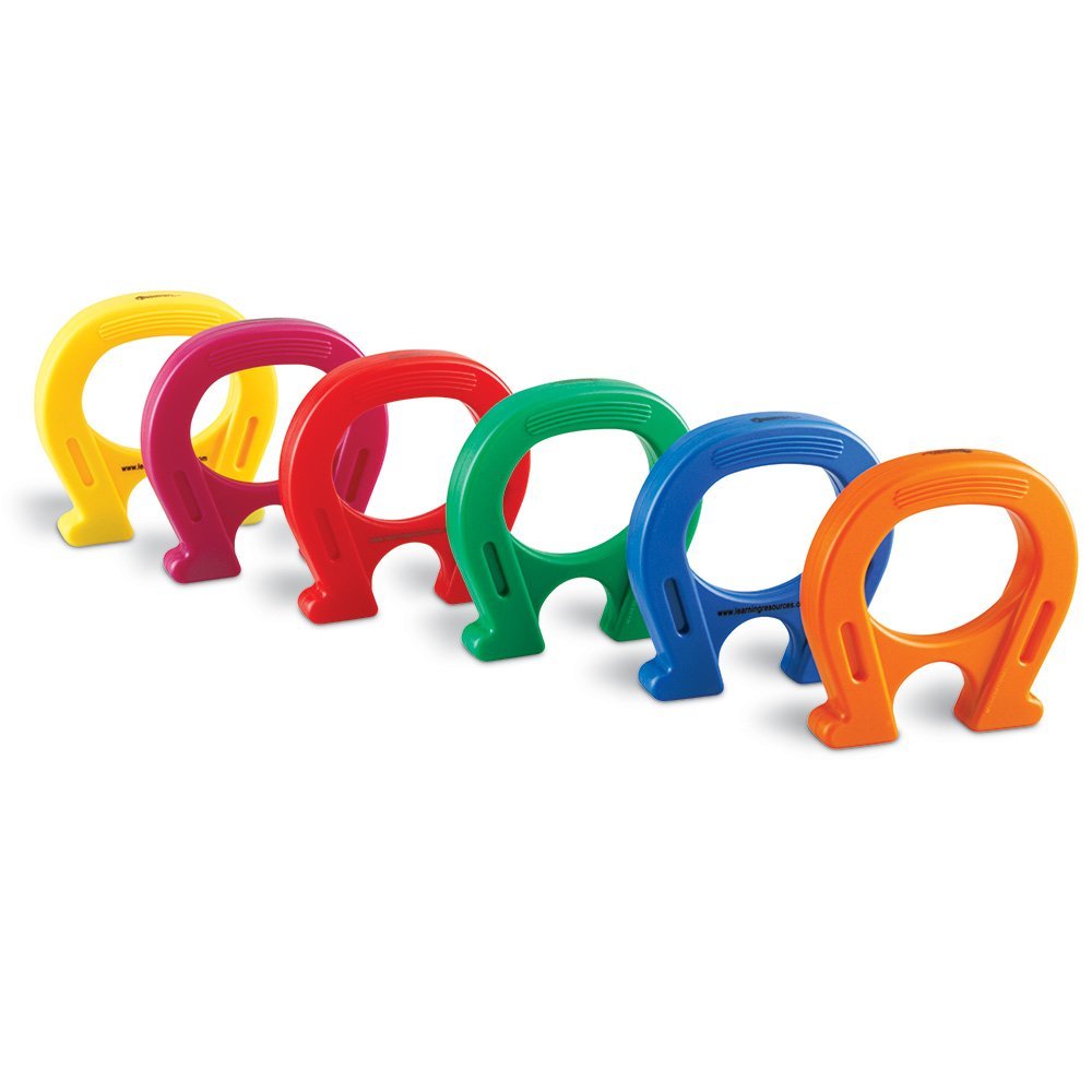 Learning Resources Primary Science® Mighty Magnets (Set of 6), Colourful Horseshoe Magnets for Kids, Durable Plastic, Perfect for Scientific Exploration, Ages 3+