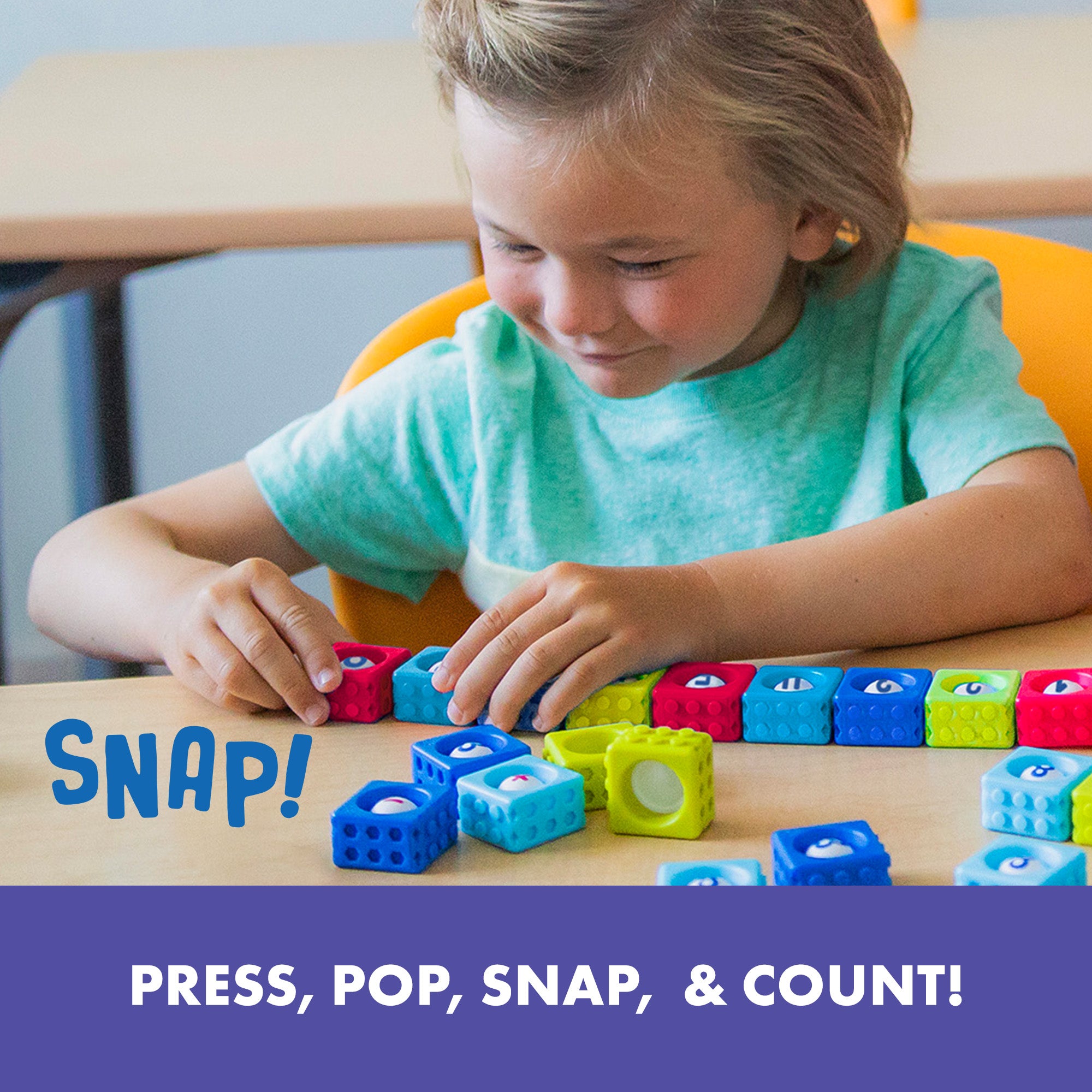 موارد التعلم - لعبة الرياضيات الحسية Number BubbleBrix مع 42 قطعة من مكعبات Popper للتعرف على الأرقام والعد، لعبة تعليمية للأطفال في سن ما قبل المدرسة، من سن 3 سنوات فما فوق