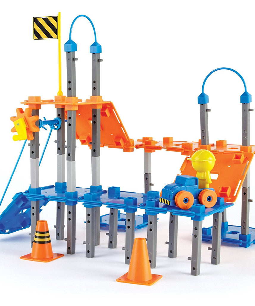Learning Resources City Engineering & Design Building Set, Hands-On STEM & STEAM Construction Kit for Kids, Encourages Early Engineering & Creative Problem-Solving, 100 Pieces & 10 Activity Cards, Ages 5+