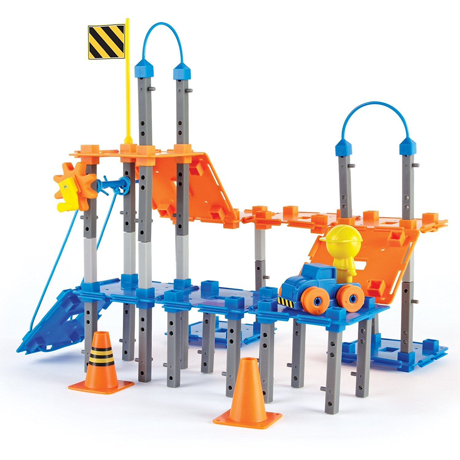 Learning Resources City Engineering & Design Building Set, Hands-On STEM & STEAM Construction Kit for Kids, Encourages Early Engineering & Creative Problem-Solving, 100 Pieces & 10 Activity Cards, Ages 5+