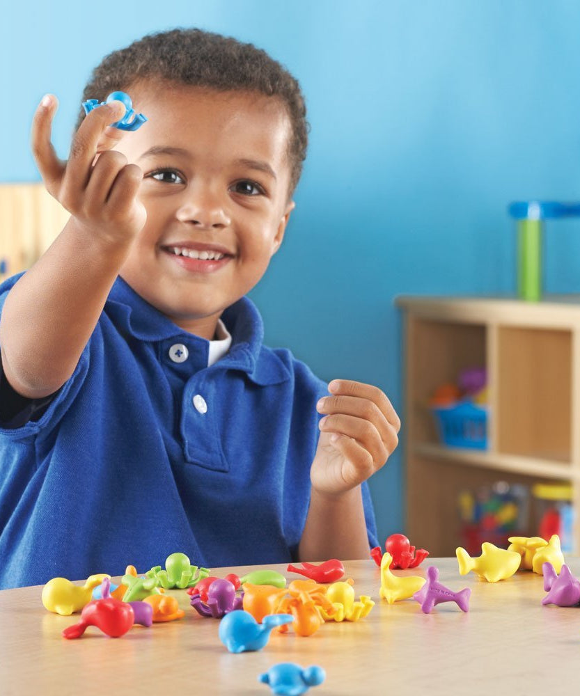 Learning Resources Under the Sea Ocean Counters, Set of 72, Colourful Ocean Animal Counters, Early Maths Skills, Sorting and Counting, Ages 3+, Storage Tub Included