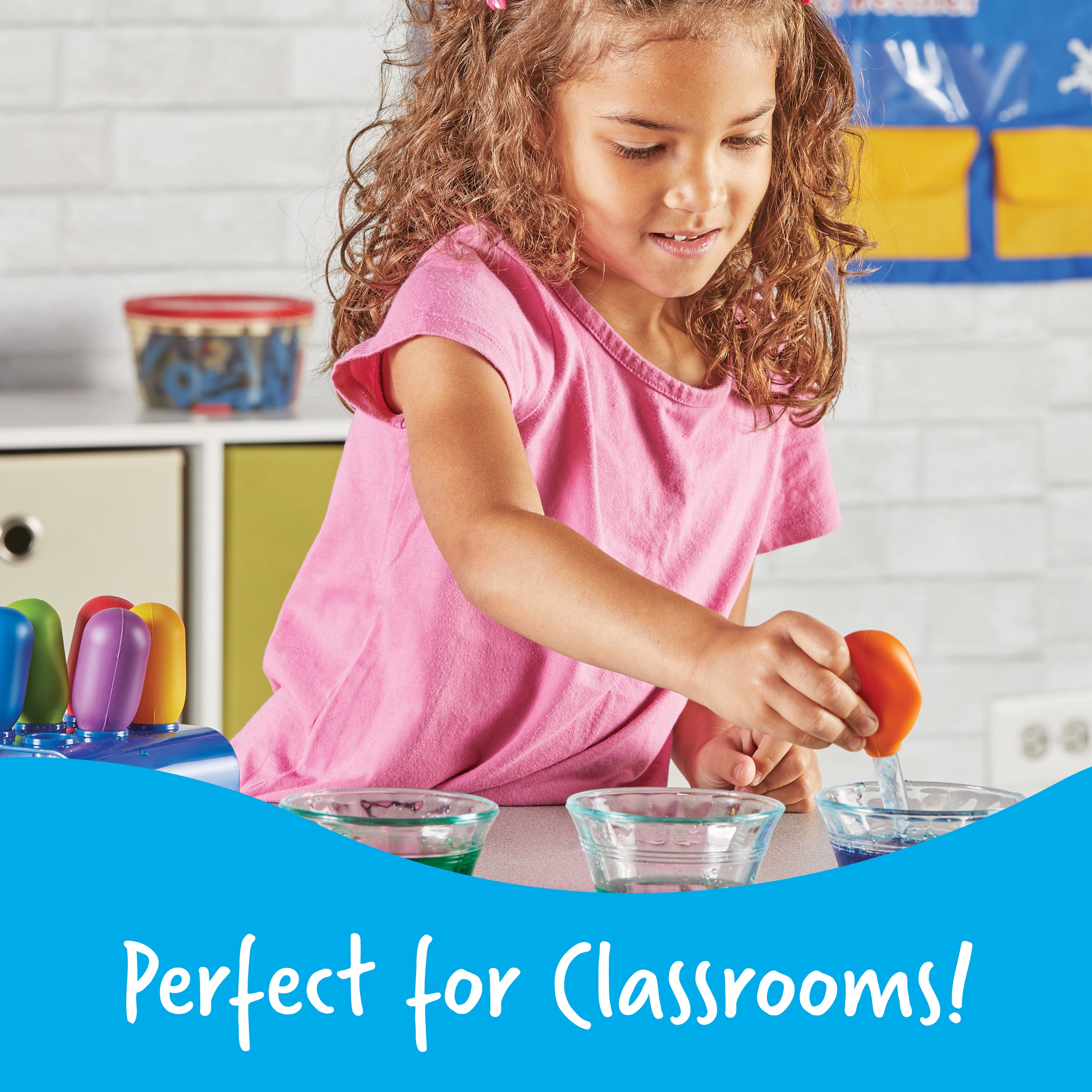 مصادر التعلم - قطارات عين جامبو للعلوم الأساسية مع حامل، مجموعة من 6 قطارات عين ملونة، مثالية لتنمية المهارات الحركية الدقيقة، واستكشاف السبب والنتيجة، للأعمار من 3 سنوات فما فوق