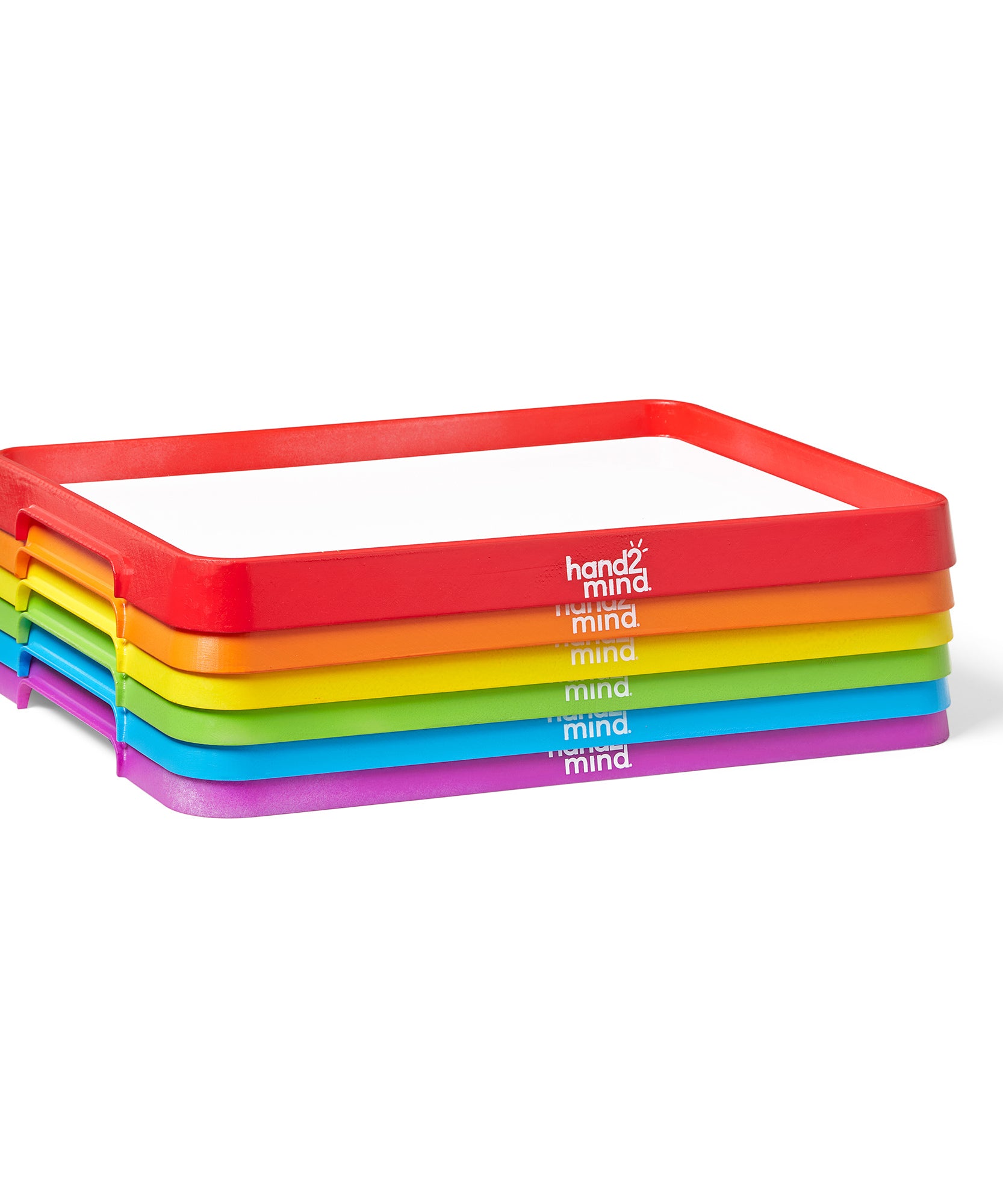 صواني أنشطة مغناطيسية قابلة للمسح الجاف من Learning Resources، مجموعة من 6 صواني سبورة بيضاء قابلة للتكديس مع مقابض، وسطح قابل للمسح للكتابة عليه للأنشطة المغناطيسية وأوراق العمل A4، للأعمار من 3 سنوات فما فوق