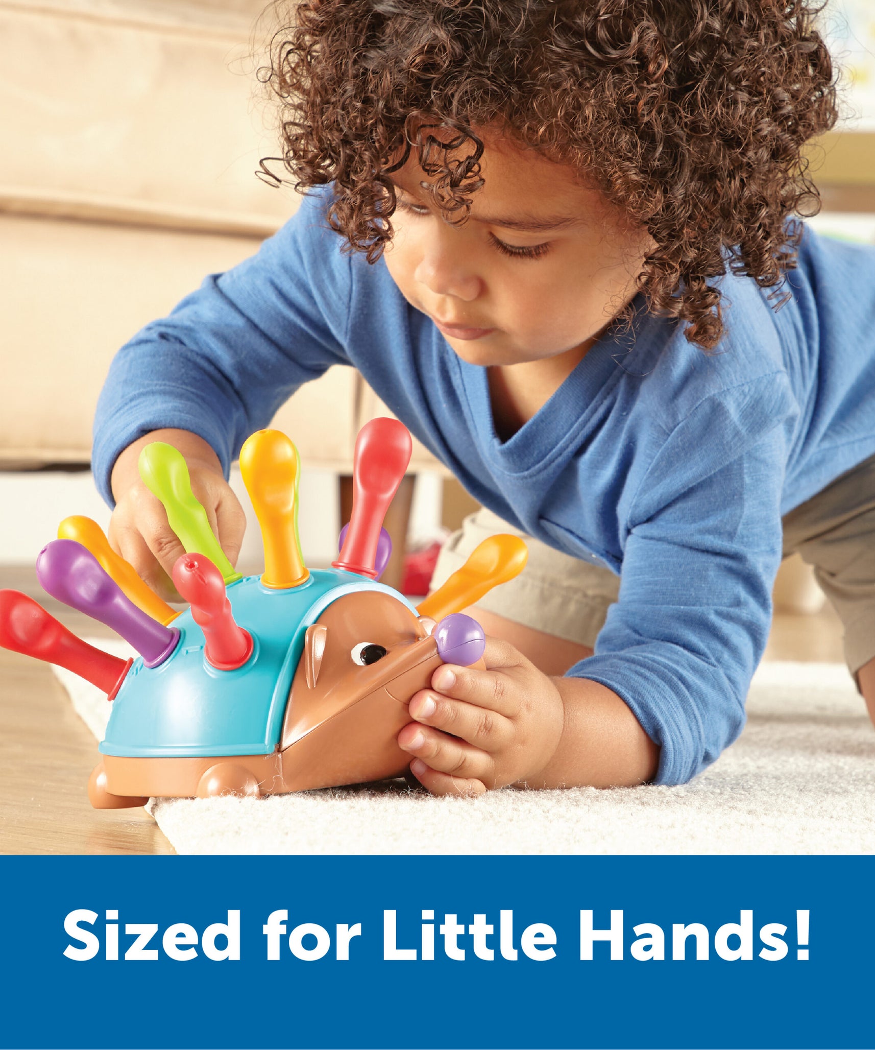 Learning Resources Spike The Fine Motor Hedgehog, Toddler Counting & Colour Matching Toy, Develops Fine Motor Skills, Includes 12 Pegs & Activity Guide, Ages 18+ Months