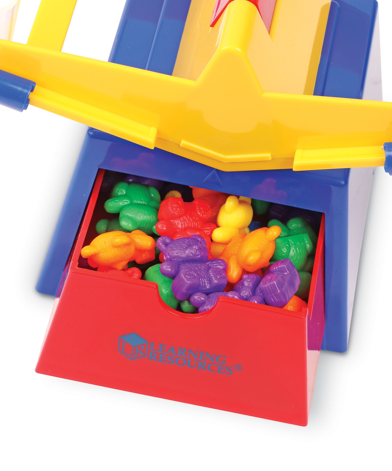 موارد التعلم - ميزان دلو أساسي مع عدادات مقارنة الدببة، أداة تعليمية عملية للرياضيات للوزن والقياس والمقارنة، تتضمن 102 عداد ودليل أنشطة، للأعمار من 3 سنوات فما فوق