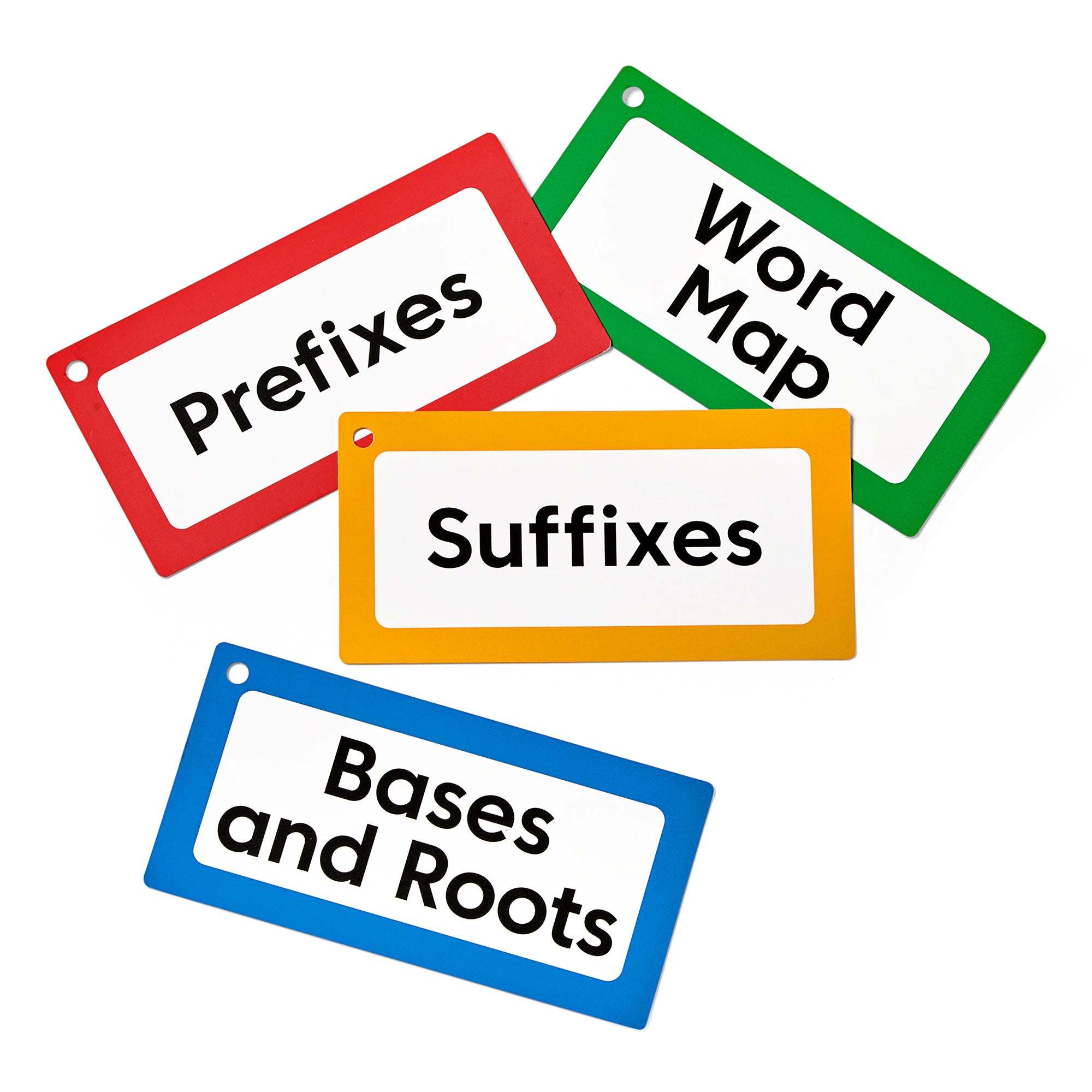 مجموعة بطاقات حائطية لتعلم علم الصرف من Learning Resources، مكونة من 215 قطعة من موارد محو الأمية لتعليم البادئات واللواحق والجذور والكلمات الأساسية، مُرمَّزة بالألوان مع مغناطيس ودليل للمعلم، للأعمار من 7 سنوات فما فوق