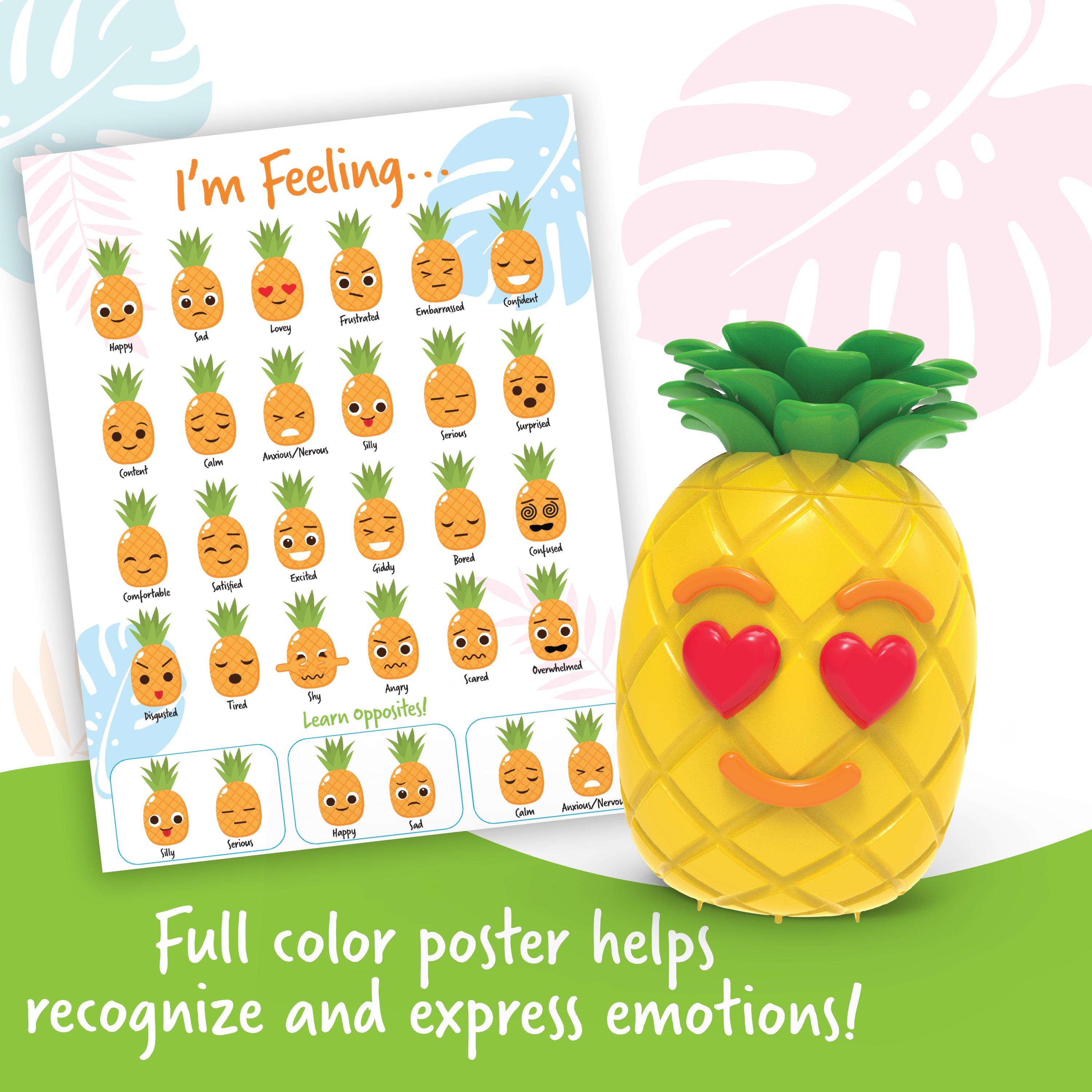 Learning Resources Big Feelings Pineapple, Social-Emotional Learning Toy with 26 Face Pieces, Ages 3+